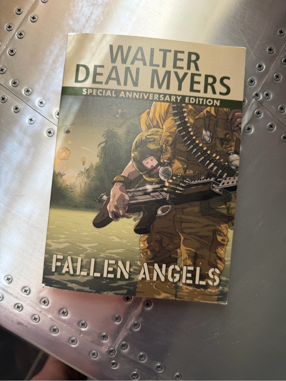 Scholastic Fallen Angels Special Anniversary Edition — Green and Brown Cover